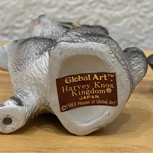 Vintage 1983 Global Art Harvey Knox Kingdom Japan Tabby Cat Kitten Figurine - Picture 10 of 10